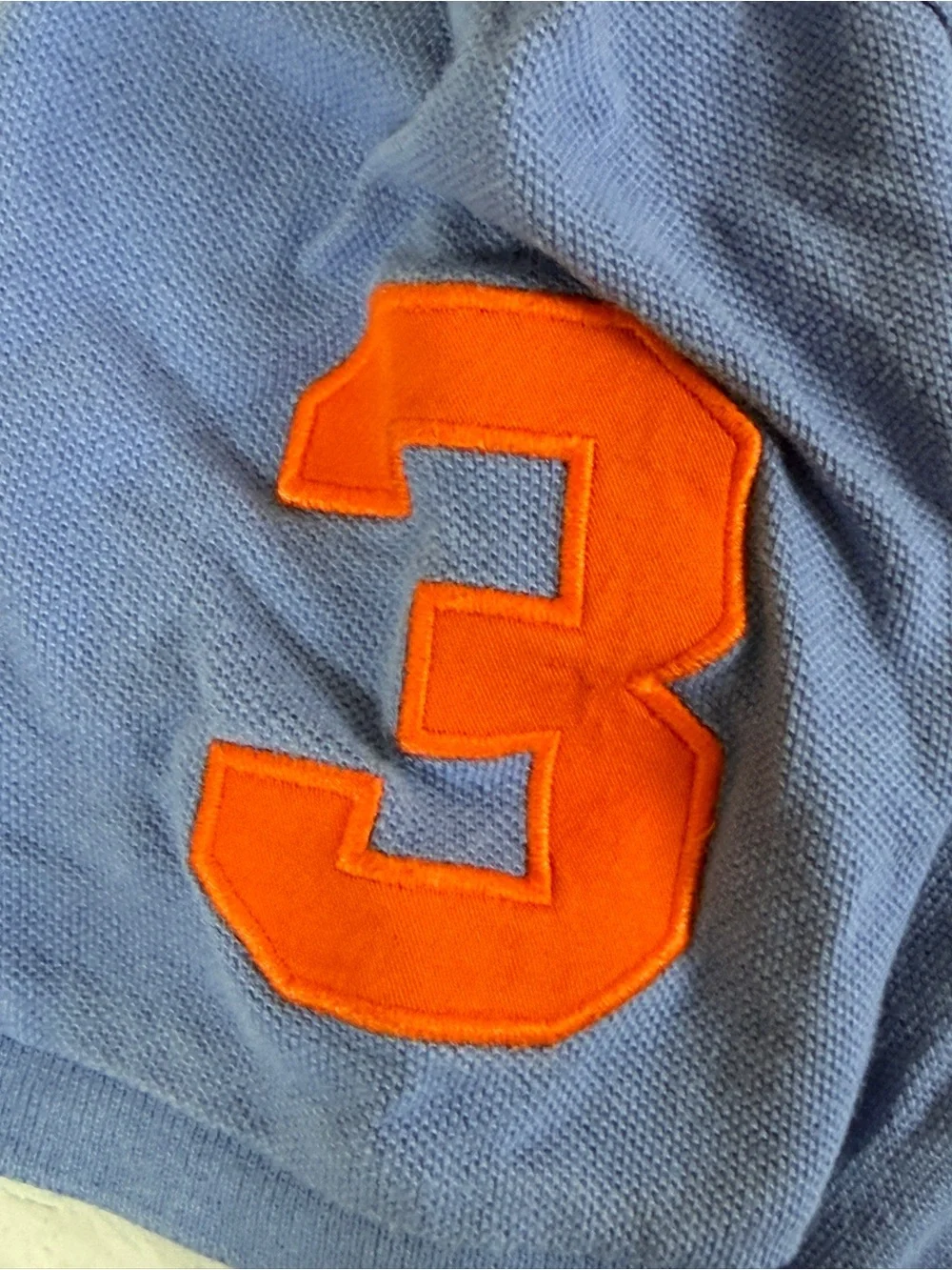 Ralph Lauren Kids Light‎ Blue Polo with Large Bright Orange Pony
